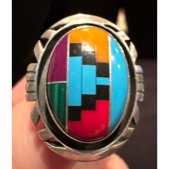 Sandy Springs Reporter - May 2024 by Rough Draft Atlanta  Mexican marked (Sterling “M”) Michael Mendoza Native American Mosaic Earrings